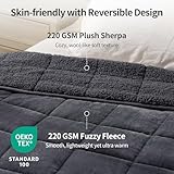 5 Best Weighted Blankets for Side Sleepers in 2026: Sleep Better Without the Shoulder Pain 2 Uttermara Weighted Blankets for Adults Queen Size, 15lbs 60x80 inches Blanket with Soft Warm Plush Sherpa Fleece, Washable Thick Heavy Throw for Sleeping and Calming, Dark Grey