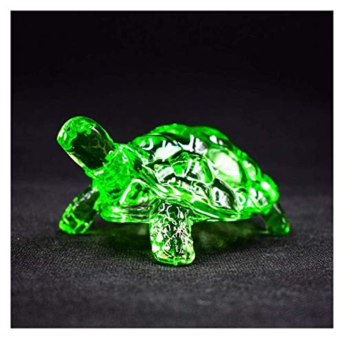 Tortue feng shui en cristal émeraude pour sublimer le salon ou le bureau