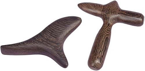 2 varillas de masaje de madera, masajeadores corporales duraderos de acupuntura para uso doméstico, diseño suave para mayor comodidad, promueve la