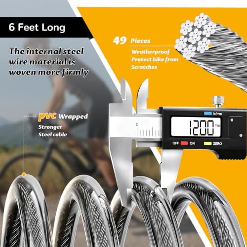 6FT Resettable Combination Cable Lock