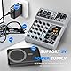BOMGE Audio Mixer, Sound Board Mischkonsole mit 5 Kanal Digital USB Bluetooth Echo Delay Effekt, 48V Phantomspeisung Stereo DJ Mixer für Aufnahme, Live Streaming, Podcasting