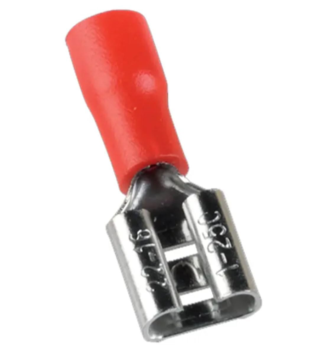 Giffex FDD 1.25-250 Female Quick Disconnect, Crimp, PVC Insulated Terminal, 200 pcs, Red