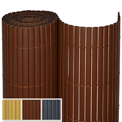Sol Royal SolVision P14 Estera de PVC protección Visual & privacidad balcón terraza 100 x 300 cm Marrón Valla Pantalla jardín baranda