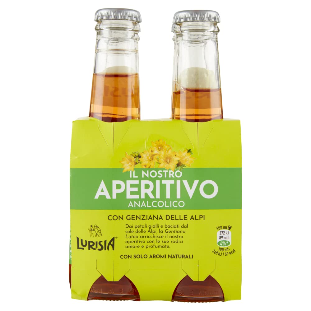 Lurisia Aperitivo Analcolico con Genziana delle Alpi Aperitivo sin alcohol con genciana alpina, 150 ml