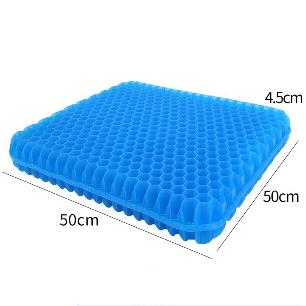 Cojín de asiento de coche fresco, cojín de gel de coche con funda de asiento antideslizante, cojín de gel de panal de abeja, cojín de asiento de oficina fresco y transpirable en verano