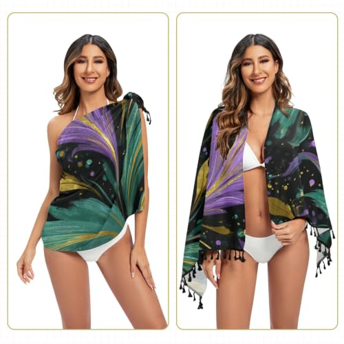 Cubierta de vestido para mujer que cubre el traje de baño con elegancia y diseño morado 6