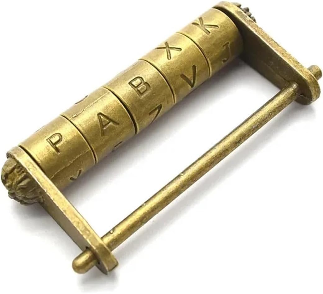 Combination Padlock 5 Letter Fixed Password Lock for Cabinet Box Game 1Pcs