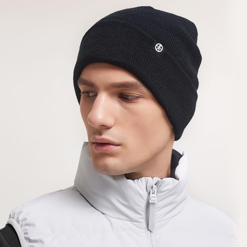 Gorros de invierno con forro satén for mujer y hombre, gorros holgados menos estáticos