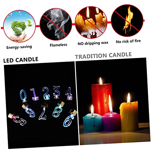 Cabilock 10 Pcs luz de vela digital lâmpada LED kit para fazer velas infantis luz noturna conduzida