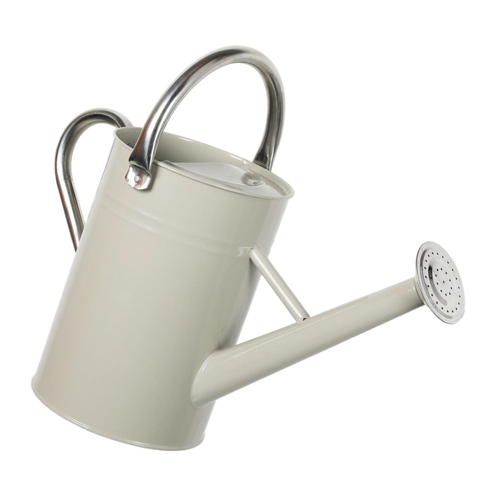 Robuste 5-Liter Gießkanne aus Stahl mit ergonomischem und Verstellbarer Düse für die Pflanzenpflege Garten Retro Stil