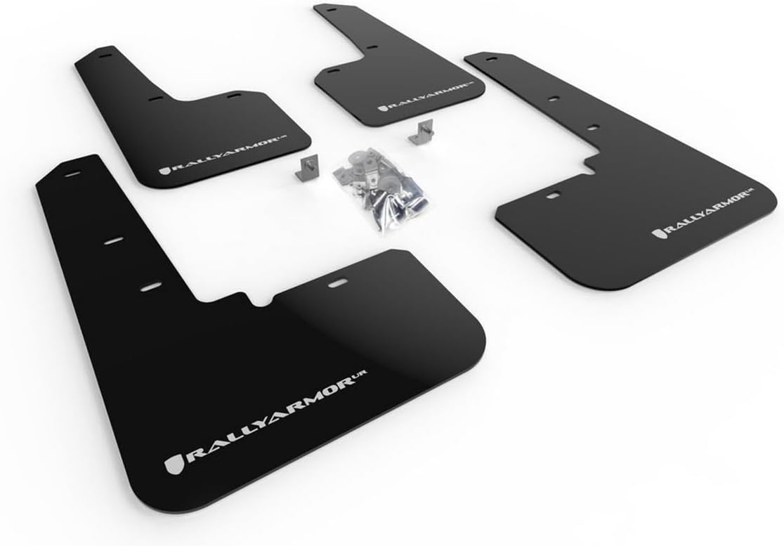 Rally Armor UR Black Mud Flap w/White Logo FITS 20+ Subaru Outback MF66-UR-BLK/WH