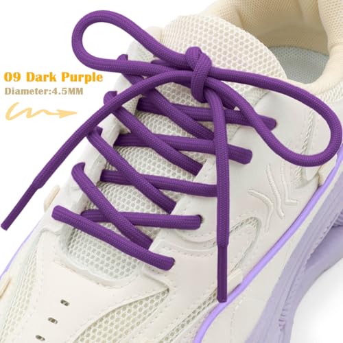 Image of DELELE 2 Pair Thick Round Climbing Shoelaces Hiking Shoe Laces Boot Laces