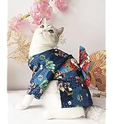 Amazon.co.jp: 犬 着物 猫 浴衣 猫 服 お正月 和柄 コスチューム