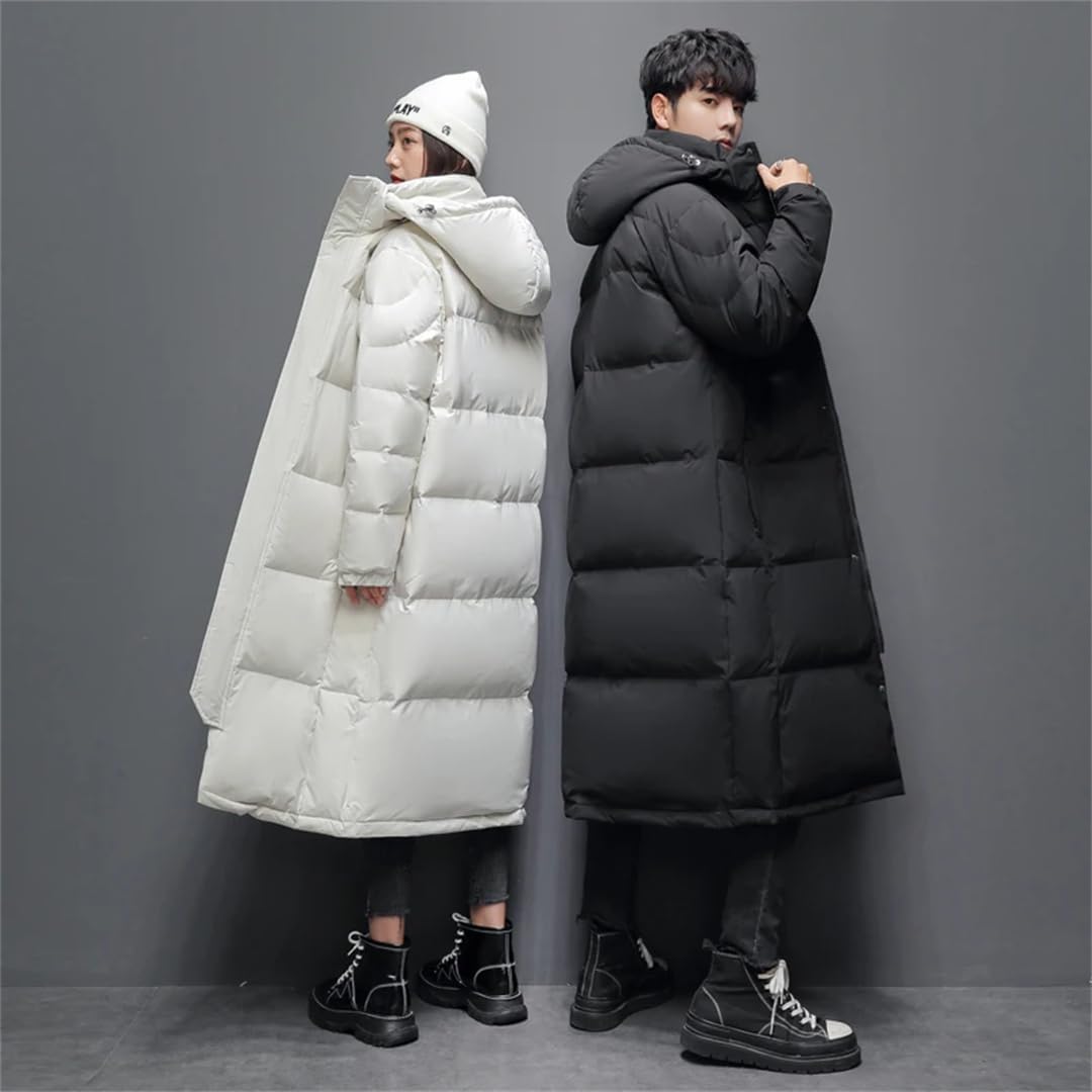 Piumino da uomo Giacche Lunghe Inverno Caldo Leggero Bianco Duck Down Cappotti