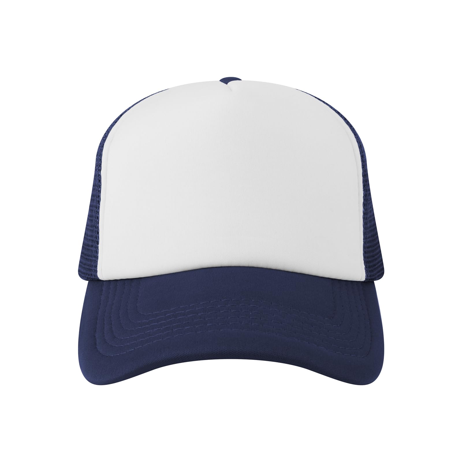 TOPTIE 5 Panel Foam Front Trucker Hat High Crown Mesh Back Snapback Cap