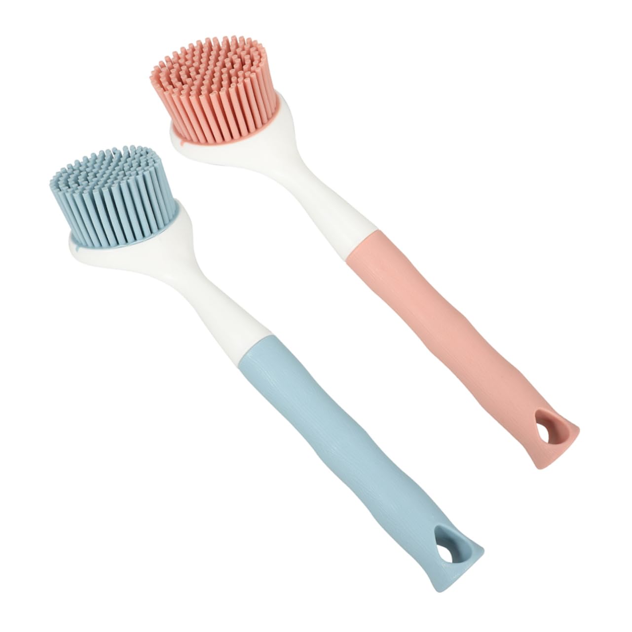 Didiseaon 8piezas Cepillo De Cocina Mango para Lavar Platos y Fregar Sartenes Cepillo Multiusos De Silicona Antiadherente para Limpieza De Utensilios De Cocina Rosa Azul