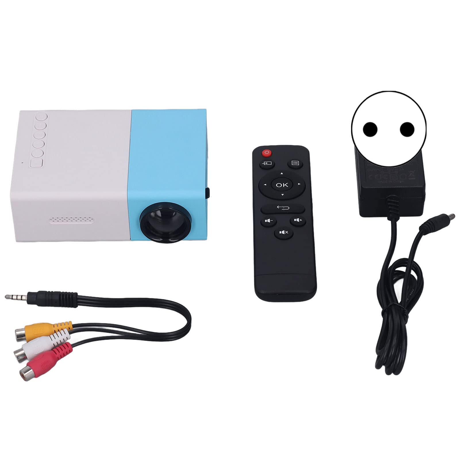 Mini Proiettore, Proiettore Portatile per Imaging a Riflessione Diffusa di Mini Dimensioni 1080P, Proiettore HD Altoparlante Integrato per Film di Gioco 100‑240 V, per Home Theater(Spina UE)