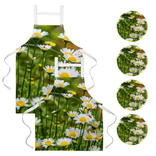 Tablier de cuisine lot de 2 avec broches pour bistrot et travail