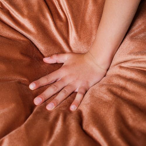 Image of Big Joe Fuf 3.5Ft Foam Bean Bag Chair for Kids, Teens, Bronze Plush Soft Polyester, 3.5 Foot Large Ultra-Soft Seat for Gaming, Bedroom, Reading Nook | Premium Shredded Foam Filled, Plush, Safe for Kids Ages 3 and Up, Supports Up to 200 lbs