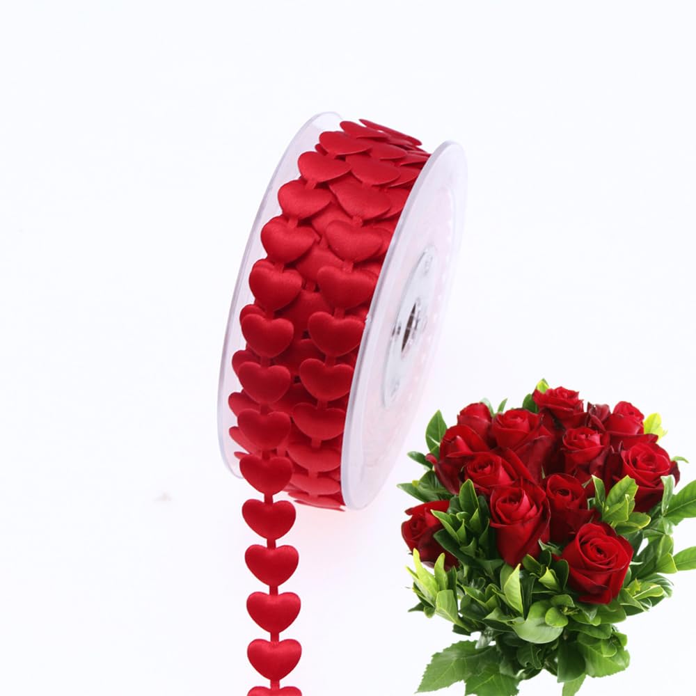Ruban à friser rouge et blanc à motif cœur pour emballage cadeau, ficelle de ballons, décorations de Saint-Valentin, fête d'anniversaire, travaux manuels, décorations de 5 mm Ruban à friser rouge et blanc à motif cœur pour emballage cadeau, ficelle de ballons, décorations de Saint-Valentin, fête d'anniversaire, travaux manuels, décorations de 5 mm