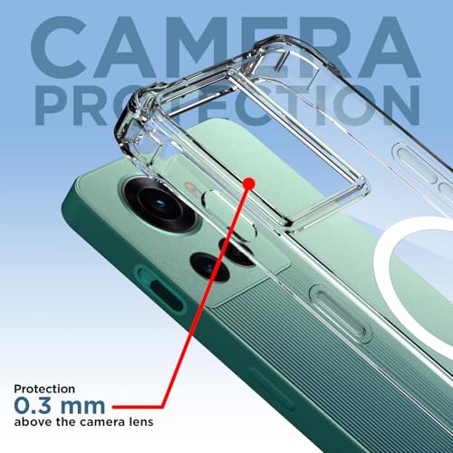 Image of Pikkme Back Cover for OnePlus 10R 5G Mag-Safe Shockproof PC + TPU Protective Case Magnetic Support Bumper Case (Transparent Mag-Safe)
