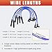 RLP Silicone Spark Plug Wires Set 8.0mm 6 Wires Blue for HEI Distributor Compatible with Ford Truck 6 Cylinder 250 300 4.9L