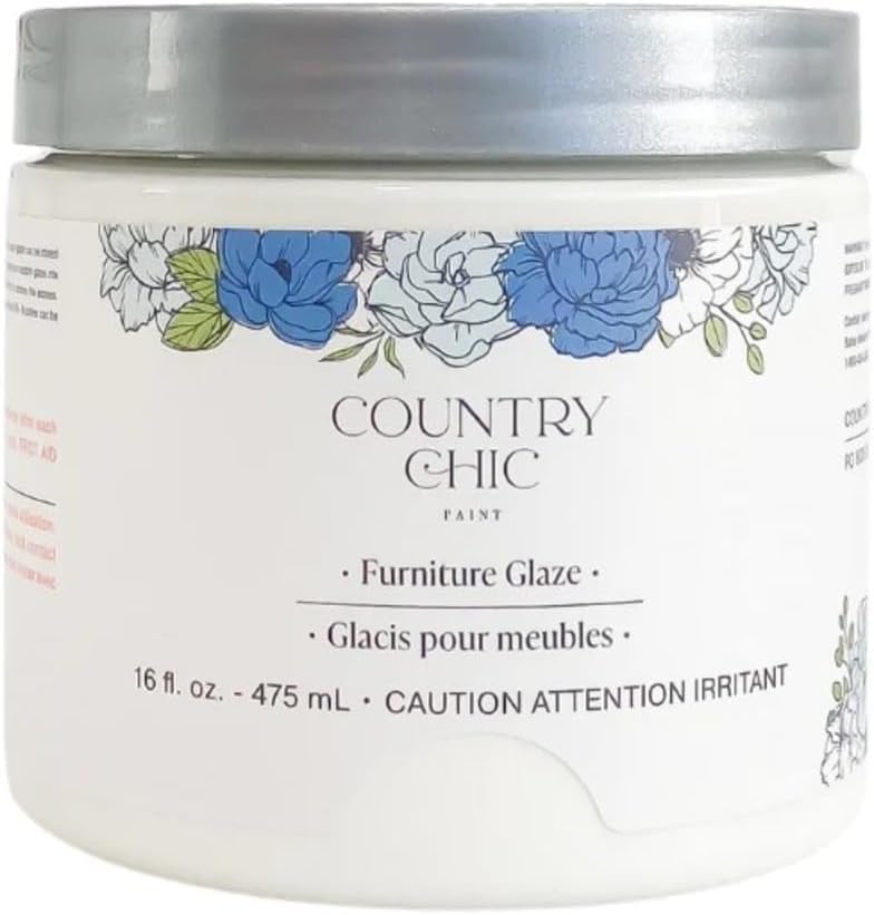 Furniture Glaze - Antique Patina Special Effects Glaze for Chalk Style Furniture Paint, Eco-Friendly Wood Stain, 6 Color Choices - Limestone [White] - Pint (16 oz)