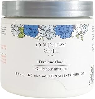 Furniture Glaze - Antique Patina Special Effects Glaze for Chalk Style Furniture Paint, Eco-Friendly Wood Stain, 6 Color Choices - Limestone [White] - Pint (16 oz)