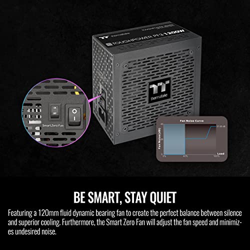 Image of Thermaltake Toughpower PF3 ATX 3.0 1200W 80+ Platinum Full Modular SLI /Crossfire Ready Power Supply; PCIe 5.0 12VHPWR Connector Included; 10 Year Warranty; PS-TPD-1200FNFAPU-L