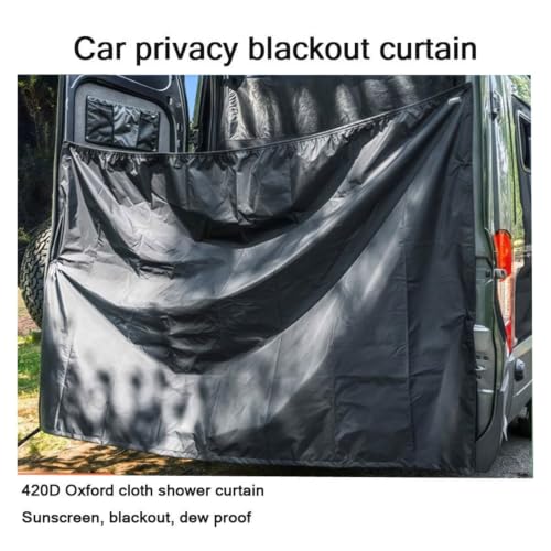 Cortina trasera autocaravana para ducha al aire libre y privacidad en furgoneta camper van 3