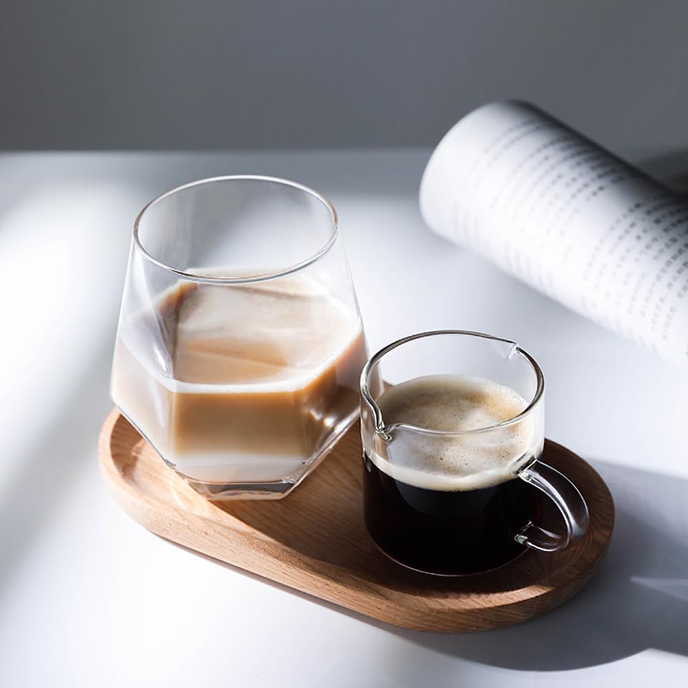 Verre Doseur FOVERN1 à Double Bec Avec Poignée En Bois, Tasse à Verre Doseur FOVERN1 à Double Bec Avec Poignée En Bois, Tasse à