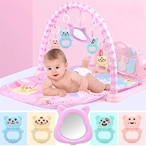Preisvergleich Produktbild Nuoyi Babyspielmatte und Klavier Activity Music Pad - Fußklavier Babyspielzeug stimulieren die Entwicklung des Babys Mobile Power Early Learning Fitness,Pink