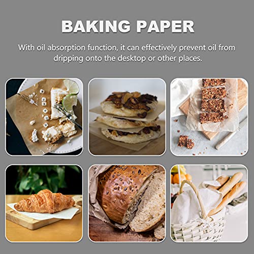 Healifty 200 folhas de papel manteiga, papel manteiga, papel manteiga pré-cortada para assar biscoit