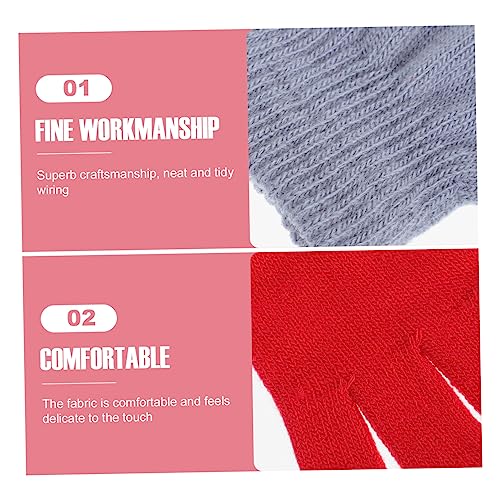 VANZACK 6Pairs Cold Gloves Yarn Full Finger Mittens for Winter Warm Simple Gloves for Outdoor Indoor Activities Boys Age Multi Color4