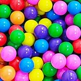 2.2in/5.5cm Ball Pit Balls, 100-Pack in 7 Vivid Colors (Red/Orange/Yellow/Green/Blue/Purple/Pink) - Non-Toxic, Durable for Game Tents, Pools & Bounce Houses, Ages 0+1