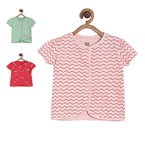 Image of miniklub Infant Girls Multicoloured Pack of 3 Printed Jhabla Vest