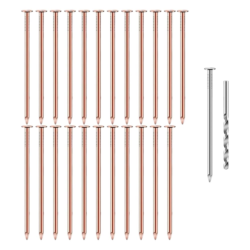 Osmond 25Pcs Coppers Nails Tree Stump KillersBulk Stump Removal Spikes Hardware Nails for Trees Removing Stumps