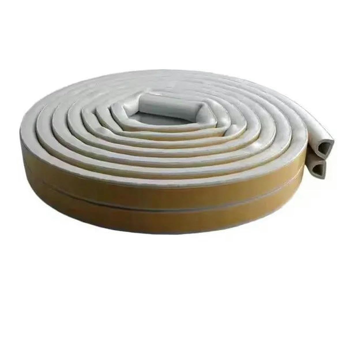 Tipo I/D/E Striscia Sigillante in Schiuma per Porte e Finestre Striscia Adesiva Autoadesiva per Isolamento Acustico Striscia Antifurto per Telaio della Porta Antivento-Grigio 14-12-12M