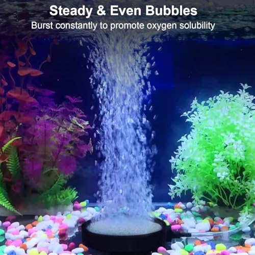 Image of Utoolmart 5 Inch Aquarium Air Stone Disc for Fish Tank Pump | Fine Bubble Diffusion, Durable Mineral Material, Fits Most Air Pumps, Suitable for Aquariums, Ponds, Hydroponics