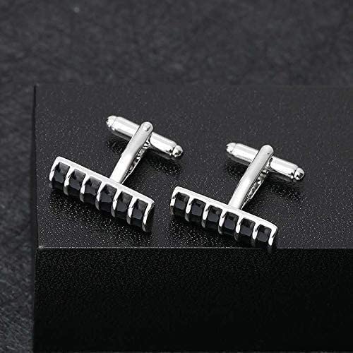 Gemelli da Uomo Elegante Polsino da Uomo Camicia da Lavoro da Uomo Nuova Polsini con Motivo in Bianco e Nero Bottoni Regalo per Feste Amici Gemelli Accessori per Bottoni