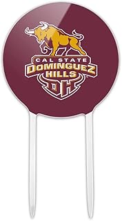 Acrylic California State University Dominguez Hills Primary Logo Cake Topper Party Decoration for Wedding Anniversary Birthday Graduation