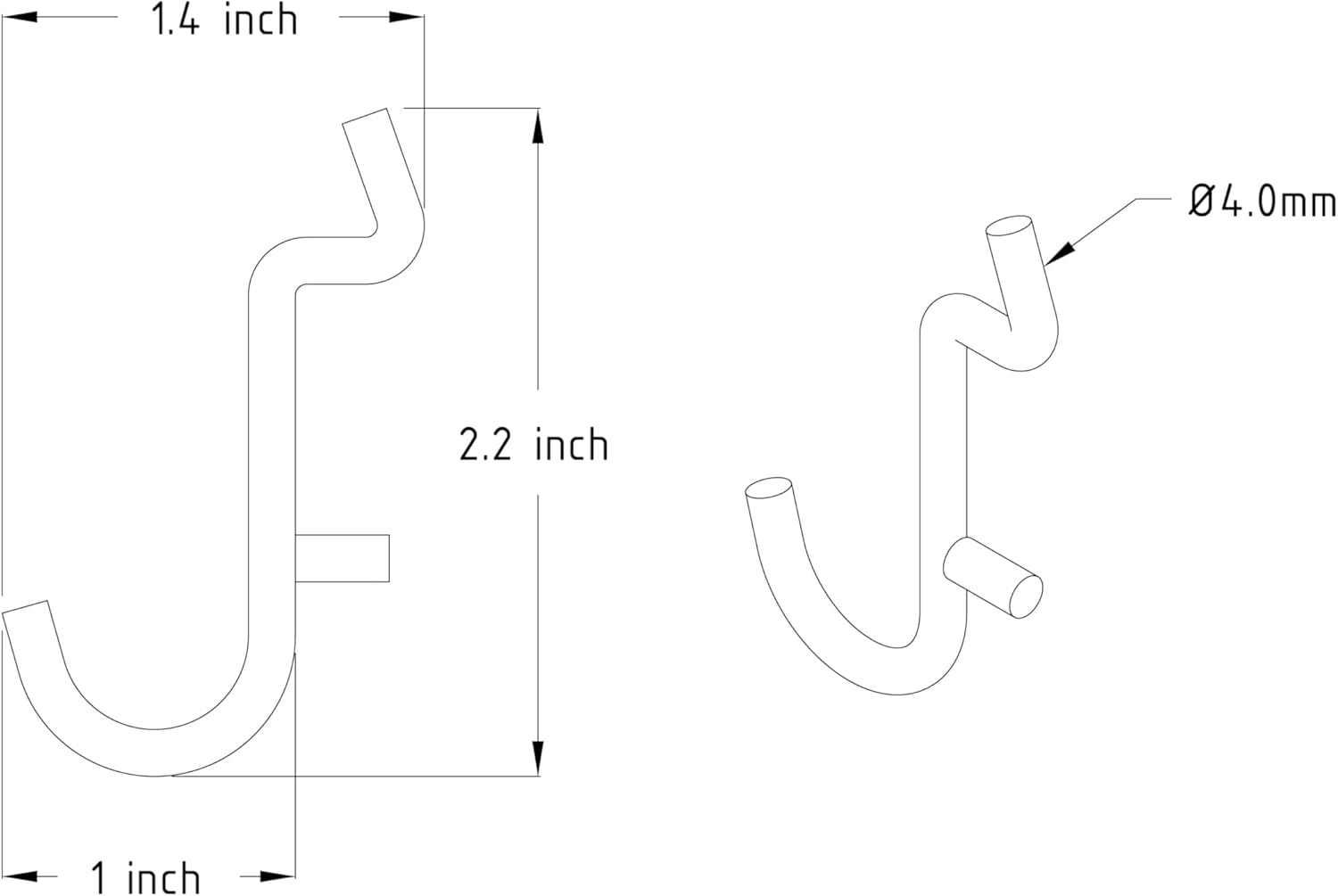 Simply Tidy Lexington Cart Pegboards Metal Pegboards with 5 Hooks for Extra Craft Storage – Easy Side Attachment for Organizing Tools & Accessories, 2 Count - Image 6