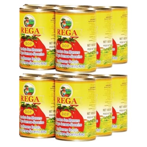 San Marzano Rega DOP Italian Premium Tomatoes Whole Peeled Plum (12 x 400g tins)