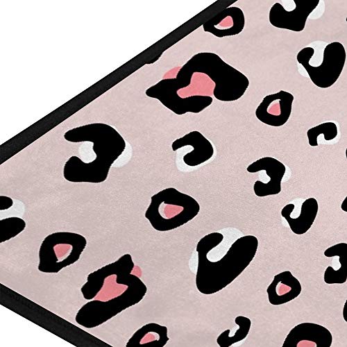 Tapis de cuisine épais anti-fatigue à motif léopard
