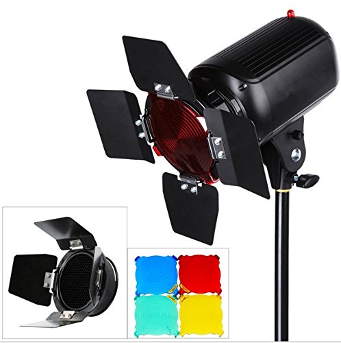 GOWE Photo Studio Speedlite Lighting Kit with 300W Studio Flash Strobe Light Stand Softbox Barn Door Trigger