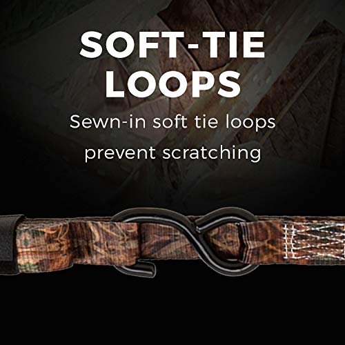 Smartstraps 14’ Camo X Ratchet Straps, 4 Pack — Standard Duty Camo Ratchet Straps, 1,500Lb Break Strength, 500Lb Safe Work Load — Haul Dirt Bikes, Atvs, And Lawn Tractors With Patented Technology #TOP3
