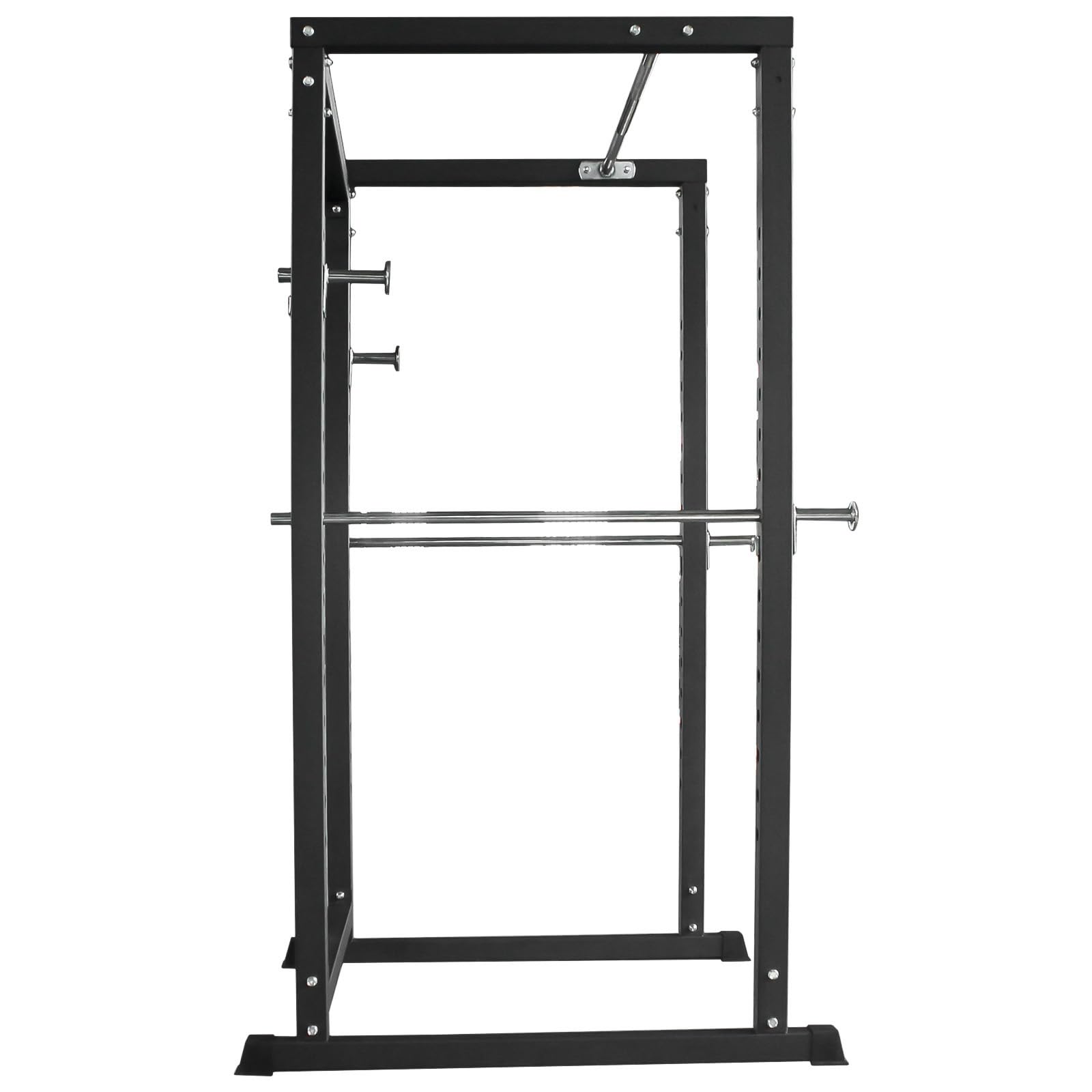 Hansson Sports® Power Rack Squat Cage - Estación de fuerza con barra de dominadas, ampliable con polea, calidad premium certificada según EN957, soporta 400 kg