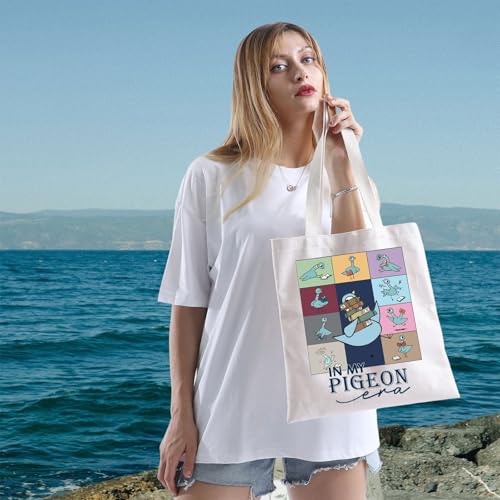 Bolsa Tote temática Pigeon Teacher para amantes de pájaros miniatura 2