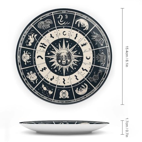 Plato decorativo de porcelana hueso 6 pulgadas con soporte miniatura 2