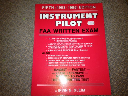 Instrument Pilot FAA Written Exam 1993-1995 0917539443 Book Cover